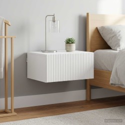 Cabinet de chevet mural 2 pcs Blanc brillant 49 x 34,5 x 20 cm 583236583236