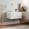 Cabinet de chevet mural 2 pcs Blanc brillant 49 x 34,5 x 20 cm 583236583236