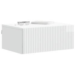 Cabinet de chevet mural 2 pcs Blanc brillant 49 x 34,5 x 20 cm 583236583236