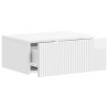 Cabinet de chevet mural 2 pcs Blanc brillant 49 x 34,5 x 20 cm 583236583236