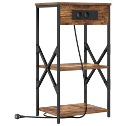 Cabinet de chevet Chêne fumé 41 x 31 x 76 cm Bois d'ingénierie 583238583238