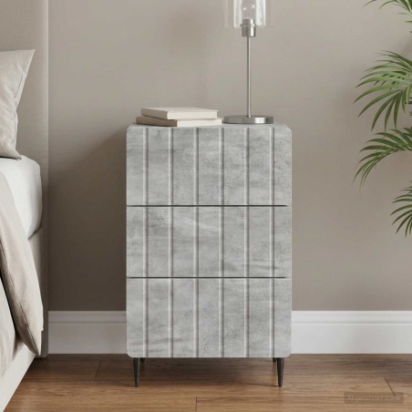 Cabinet de chevet Gris béton 43 x 41 x 68 cm Bois d'ingénierie 583240583240