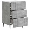 Cabinet de chevet Gris béton 43 x 41 x 68 cm Bois d'ingénierie 583240583240