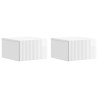 Cabinet de chevet mural 2 pcs Blanc brillant 33 x 34,5 x 20 cm 583241583241