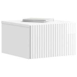 Cabinet de chevet mural 2 pcs Blanc brillant 33 x 34,5 x 20 cm 583241583241