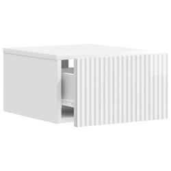 Cabinet de chevet mural 2 pcs Blanc brillant 33 x 34,5 x 20 cm 583241583241