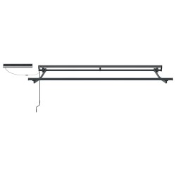 Cadre de store rétractable électrique Anthracite 3 x 2,5 m 583244583244