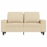 Canapé à 2 places Crème 120 cm Tissu 583245583245
