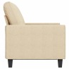 Canapé à 2 places Crème 120 cm Tissu 583245583245