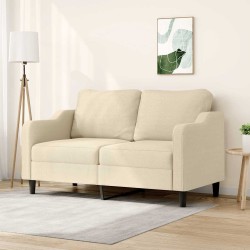 Canapé à 2 places Crème 140 cm Tissu 583246583246
