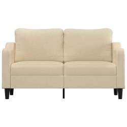 Canapé à 2 places Crème 140 cm Tissu 583246583246