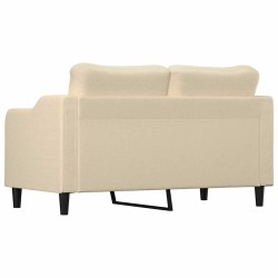 Canapé à 2 places Crème 140 cm Tissu 583246583246
