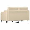 Canapé à 2 places Crème 140 cm Tissu 583246583246