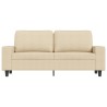 Canapé à 2 places Crème 140 cm Tissu 583247583247