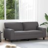 Canapé à 2 places Gris 140 cm Similicuir 583248583248