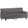 Canapé à 2 places Gris 140 cm Similicuir 583248583248