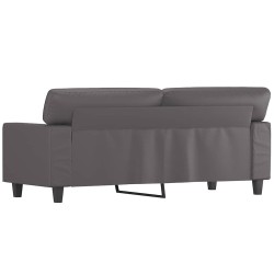 Canapé à 2 places Gris 140 cm Similicuir 583248583248