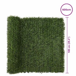 Clôture Artificielle Vert clair 1 x 6 m PVC et Acier 583253583253