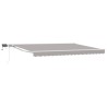 Cadre de store manuel avec LEDs Gris clair et blanc 4,5 × 3,5 m 583254583254