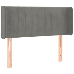 Tête de lit à LED Gris clair 103x16x78/88 cm Velours 583264583264