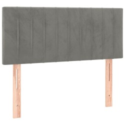 Tête de lit à LED Gris clair 100x5x78/88 cm Velours 583266583266