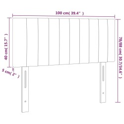 Tête de lit à LED Gris clair 100x5x78/88 cm Velours 583266583266