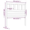 Tête de lit 96x4x100 cm Bois massif de pin 583270583270