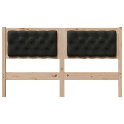 Tête de lit Autre Marron et noir 140 cm Bois massif en pin 583275583275