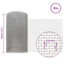 Écran en maille 20 x 1000 cm 6 Mesh Acier Inoxydable 201 583281583281
