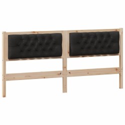 Tête de lit Autre Marron et noir 180 cm Bois massif en pin 583283583283