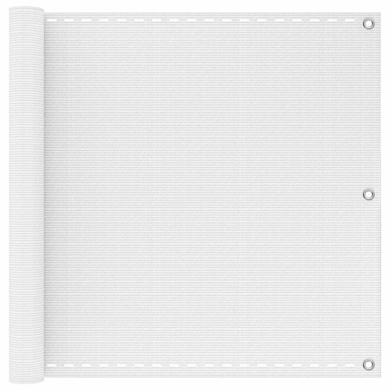 Écran de balcon Blanc 75 x 1000 cm HDPE et Aluminium 583287583287