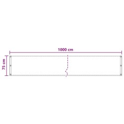 Écran de balcon Blanc 75 x 1000 cm HDPE et Aluminium 583287583287