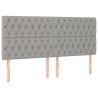 Tête de lit à LED Gris clair 180x7x118/128 cm Tissu 583289583289