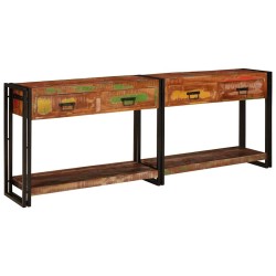 Tables console 2 pcs Multicolore Bois Recyclé Solide 583292583292