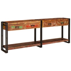 Tables console 2 pcs Multicolore Bois Recyclé Solide 583292583292
