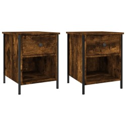 Tables de chevet 2 pcs chêne fumé 40x42x50 cm bois ingénierie 583297583297