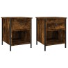 Tables de chevet 2 pcs chêne fumé 40x42x50 cm bois ingénierie 583297583297