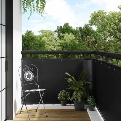 Écran de Balcon avec Œillets Noir 583302583302