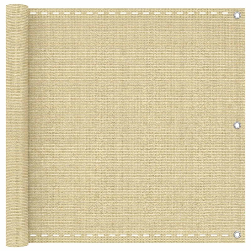 Écran de balcon Beige 90 x 1000 cm HDPE et Aluminium 583303583303