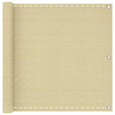 Écran de balcon Beige 90 x 1000 cm HDPE et Aluminium 583303583303