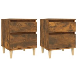 Tables de chevet 2 pcs Chêne fumé 40x35x50 cm 583304583304