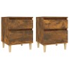 Tables de chevet 2 pcs Chêne fumé 40x35x50 cm 583304583304