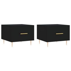 Tables basses 2 pcs noir 50x50x40 cm bois d'ingénierie 583305583305