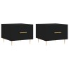 Tables basses 2 pcs noir 50x50x40 cm bois d'ingénierie 583305583305
