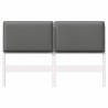 Tête de lit capitonnée Blanc et gris clair 140 cm Pin massif 583307583307