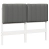 Tête de lit capitonnée Blanc et gris clair 120 cm Pin massif 583309583309