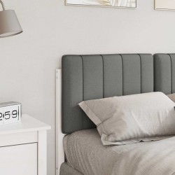 Tête de lit capitonnée Blanc et gris clair 120 cm Pin massif 583309583309