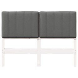 Tête de lit capitonnée Blanc et gris clair 120 cm Pin massif 583309583309