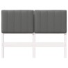 Tête de lit capitonnée Blanc et gris clair 120 cm Pin massif 583309583309