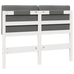 Tête de lit capitonnée Blanc et gris clair 120 cm Pin massif 583309583309